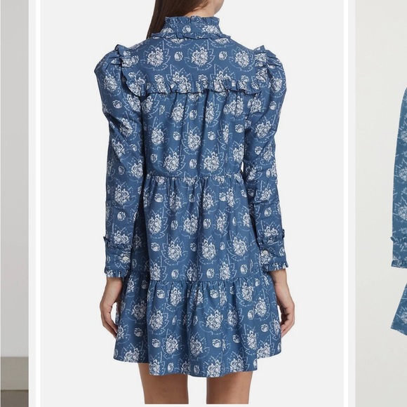 Batsheva Mina Dress Antique Blue NWT | size 4 - Picture 4 of 9